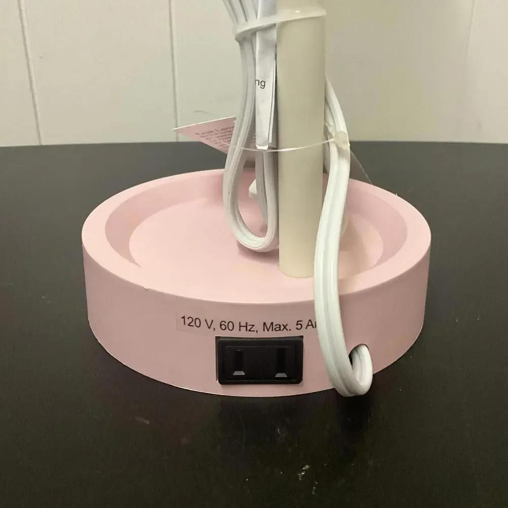 Brand New Room Essentials Pink Orange Task Table Desk Lamp With USB Outlets